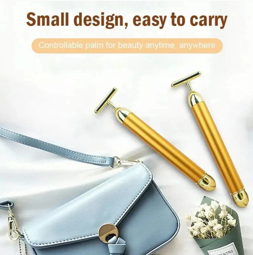 24K Gold Electric Facial Massage Roller