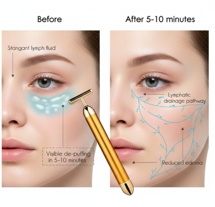 24K Gold Electric Facial Massage Roller